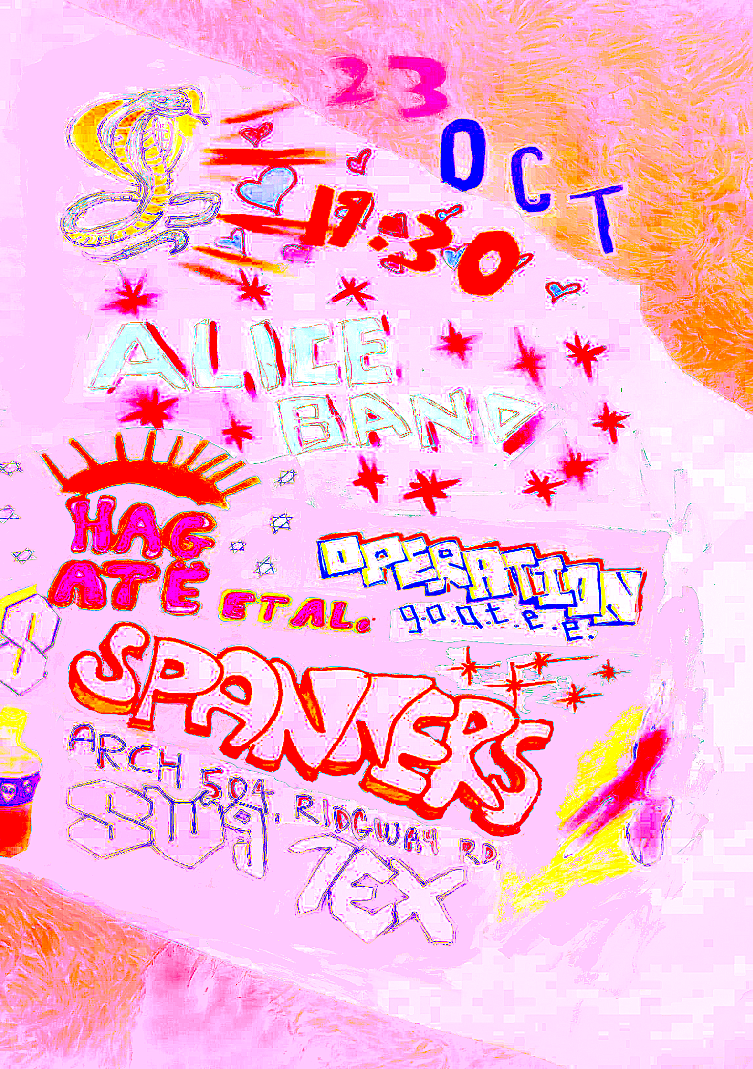 Alice band hag atē operation goatee live at spanners 23 october